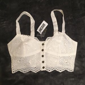 White crop top